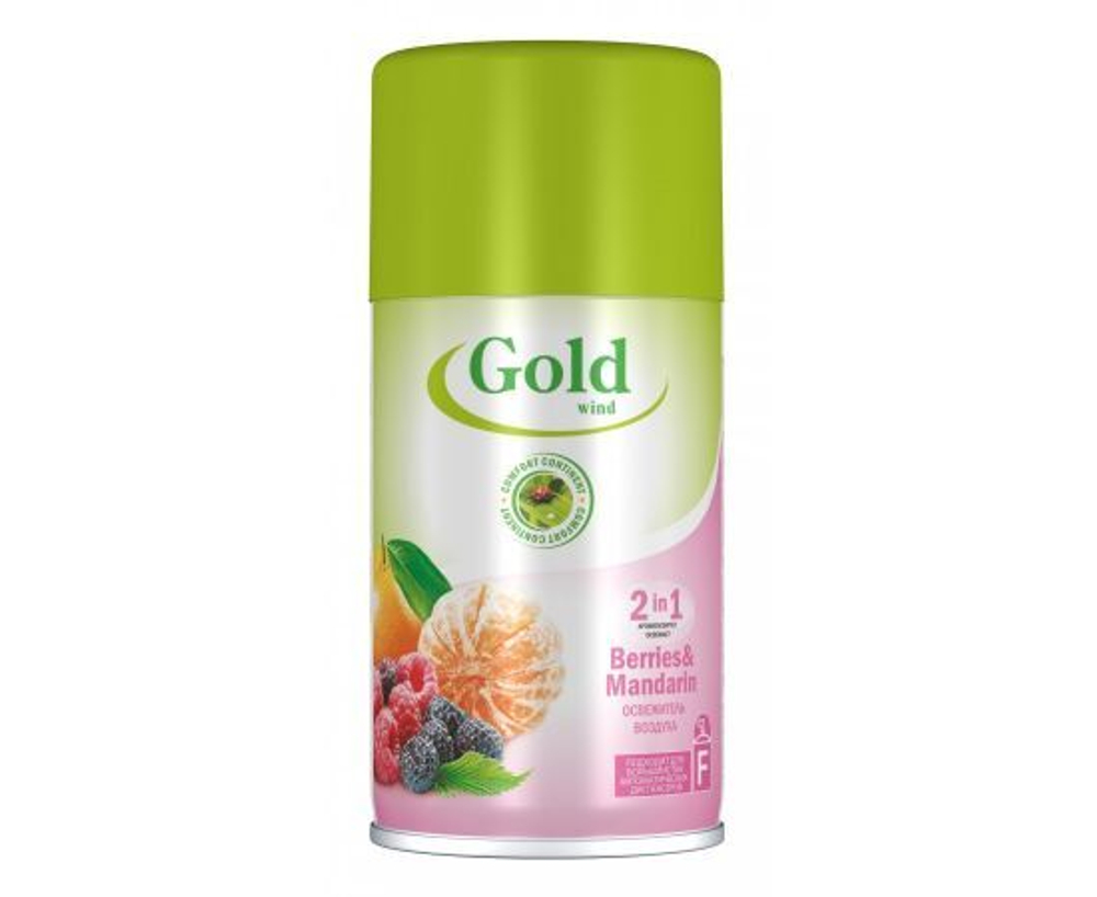 Освежитель воздуха для туалета, сменный баллон, дома, Gold Wind 230мл