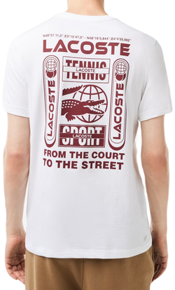 Мужская теннисная футболка LacosteTennis x Daniil Medvedev Regular Fit T-Shirt - white
