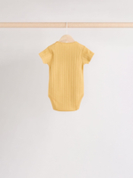 Боди с коротким рукавом для малышей Next E19-797, 5 шт., Бежевый, Светло-желтый, Хаки, Голубой