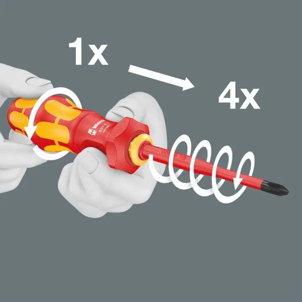 Набор диэлектрических отвёрток Kraftform Kompakt Turbo i 1 Wera 05006640001
