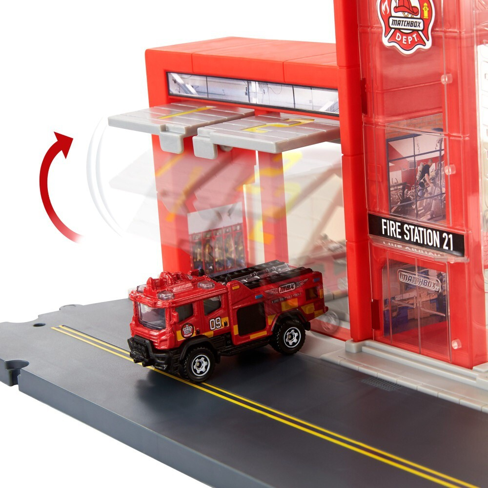 Matchbox Action Drivers - Real Life Adventures Fire Station Set Light Sound HBD76 / артикул   HBD74 HBD76  / GTIN 887961986457
