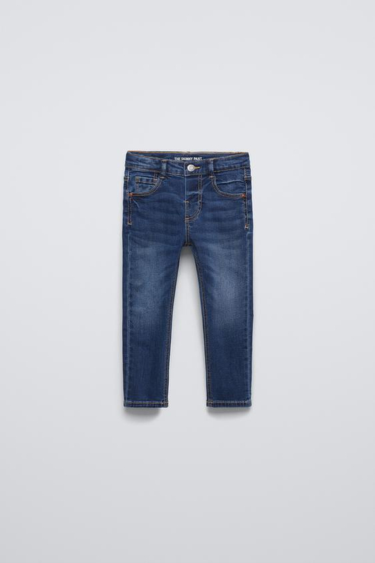 ZARA БАЗОВЫЕ ДЖИНСЫ СКИННИ, СИНИЙ