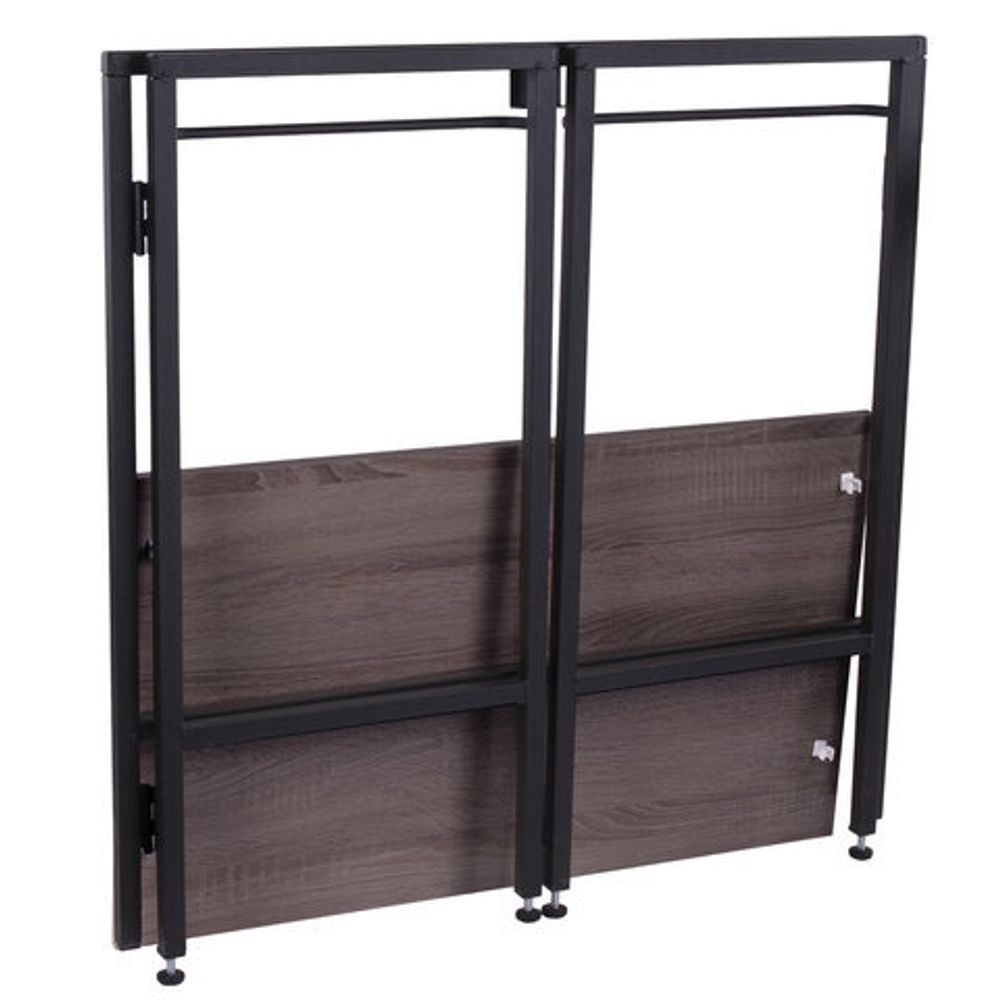 Стол BRABIX "Smart CD-009", 800х455х795 мм, ЛОФТ, складной, металл/ЛДСП ясень, каркас черный, 641875