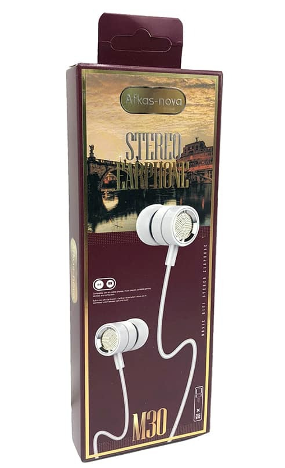 Наушники с микрофоном Afkas-nova M30 (белый)