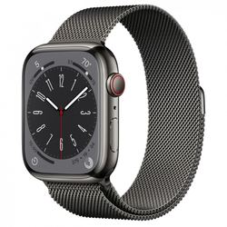 Apple Wacth Series 8 45mm Stainless Steel Graphite / Milanese loop