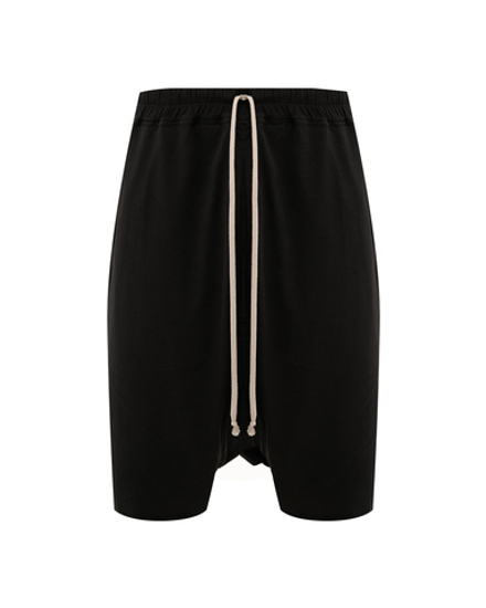 RICK OWENS DRKSHDW ШОРТЫ ЧЕРНЫЕ LIDO DRAWSTRING PODS