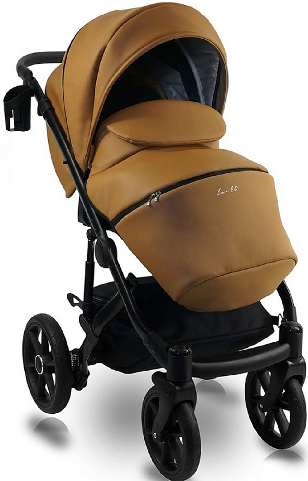 Детская коляска Bexa Line Eco 2 в 1 L 101 черная кожа