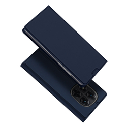 Чехол книжка из PU кожи синего цвета от Dux Ducis для Xiaomi Redmi Note 14 Pro 5G и Poco X7 5G, серия Skin Pro Series Case