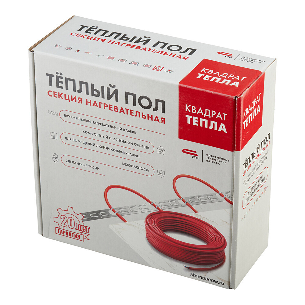 Теплый пол кабельный СТН Квадрат тепла КС-850-46 4,25-5,67 кв.м 850 Вт 46 м