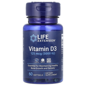 Life Extension Vitamin D3 5000 IU (125mcg) 60 Softgels , Витамин Д3