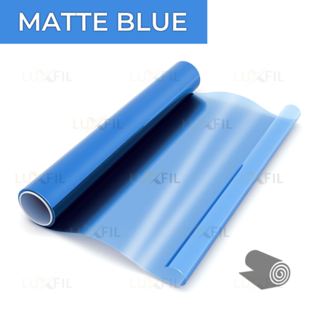 Пленка для окон декоративная MATTE BLUE LUXFIL, 1,524x30м. (рулон)