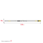 STAYER GRAND 2.5 м, точность 1 мм/м, 2 глазка, Правило с уровнем и ручками, (10752-2.5)