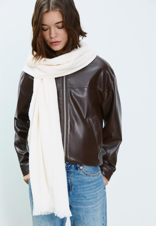 STRADIVARIUS Базовый шарф, экрю