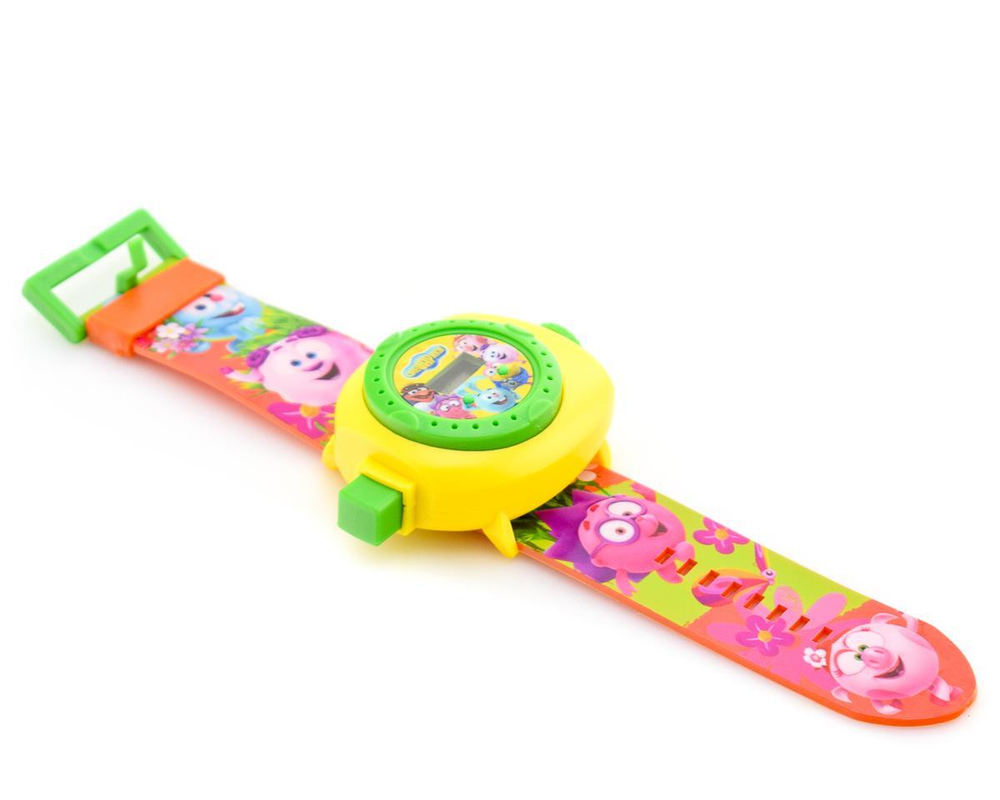 Развивающие часы "Смешарики" с проектором, 24 кадра, цвет в ассорт. (Умка)