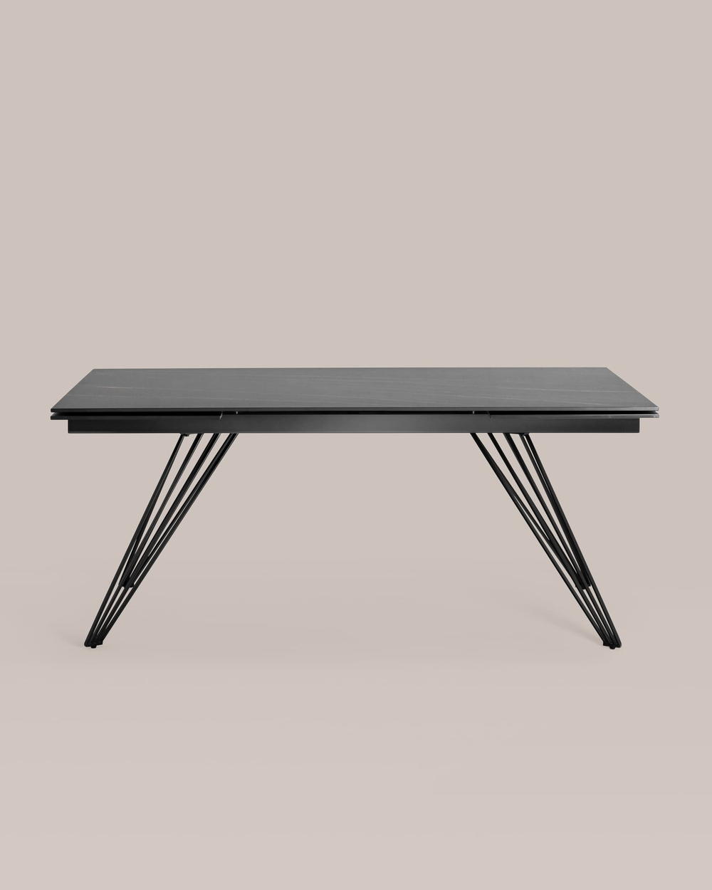 Стол обеденный Пандора раскладной 180-280*90 керамика темная