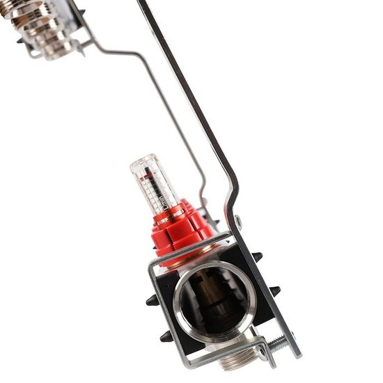 Коллектор Rommer 1"x3/4" на 6 контуров с расходомерами (нерж. сталь) RMS-1200-000006