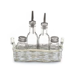 Набор для специй 4 предмета в плетеной подставке 22,5*7,8*5,5/19 см P.L. Proff Cuisine