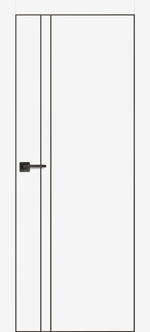 Дверь PX-20 черная кромка с 4-х ст. / Цвет Белый / Двери PROFILO PORTE