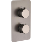 Встраиваемый смеситель для душа и ванны с термостатом двухпроходной Boheme CELL 134-2-GM GUN METAL