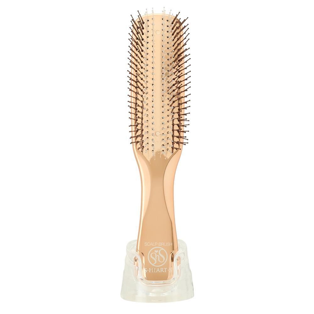 S-HEART-S Расческа Scalp Brush Gold с длинной ручкой