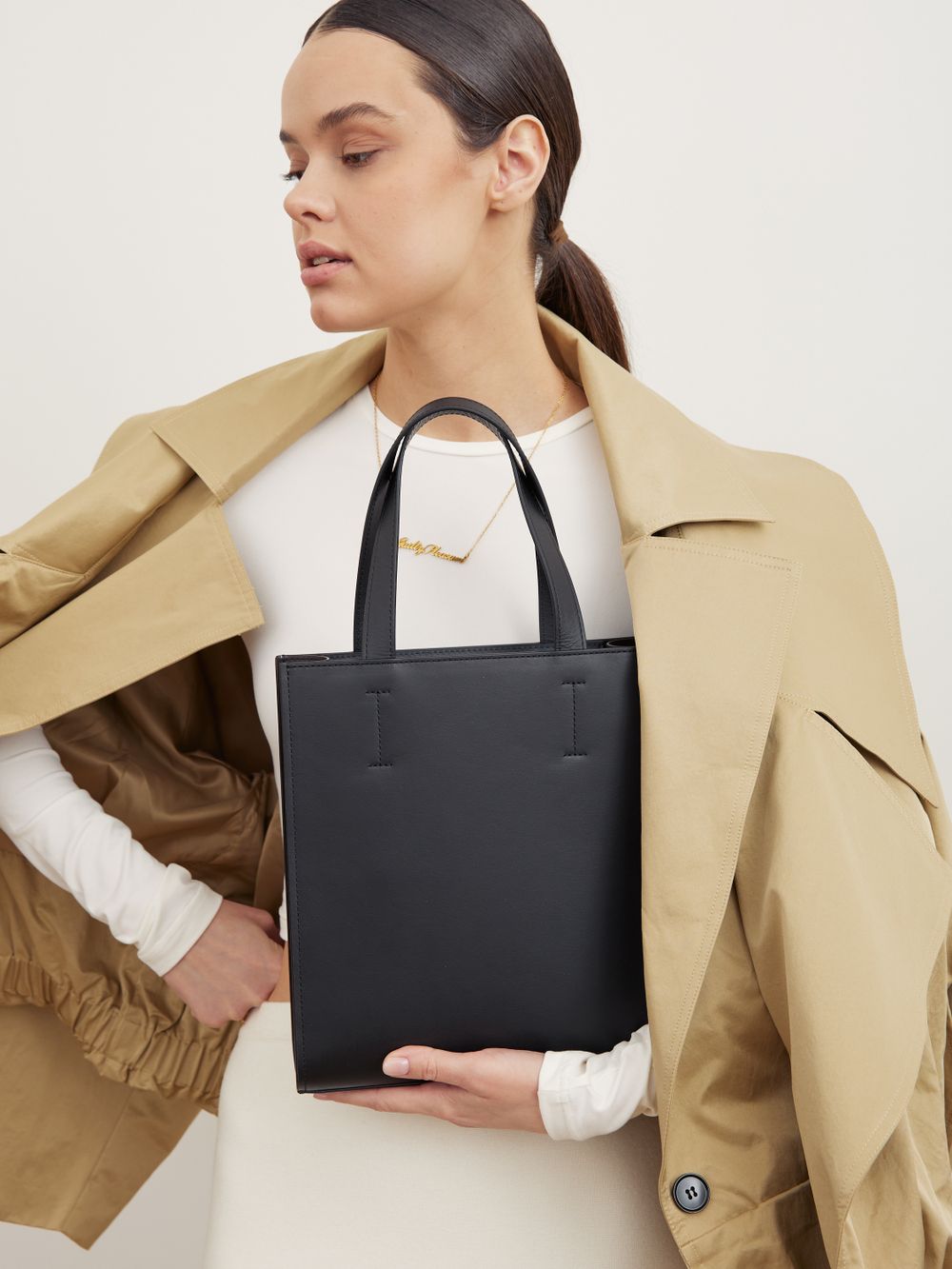 ШОППЕР МАЛЕНЬКИЙ ЧЕРНЫЙ|ГРАФИТ|Т.КОРИЧНЕВЫЙ