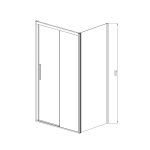 Душевой уголок Soft VSR-3SO1015CL, 1500*1000, хром, стекло прозрачное, , шт