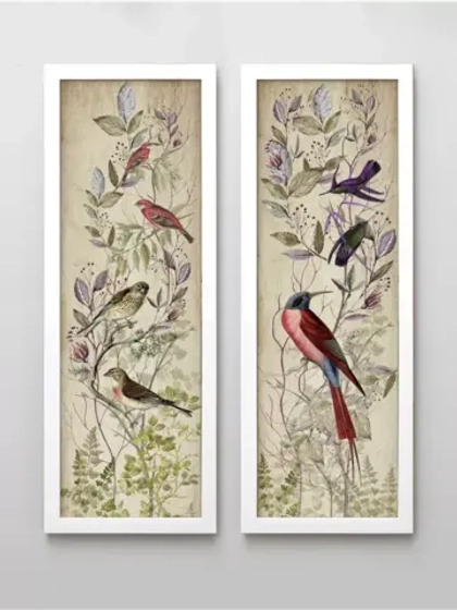 Комплект из двух картин на бумаге 18*50 см