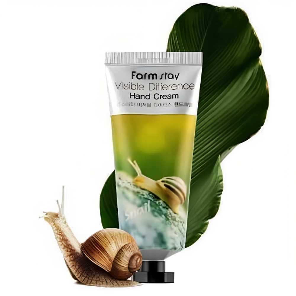 Крем для рук с муцином улитки FarmStay Snail visible difference hand cream (100г)