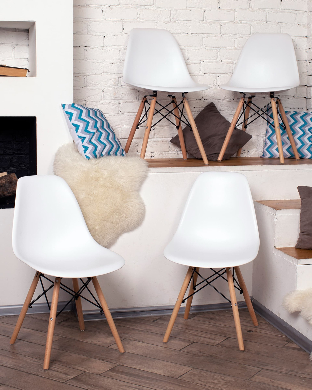 Стул Eames DSW белый