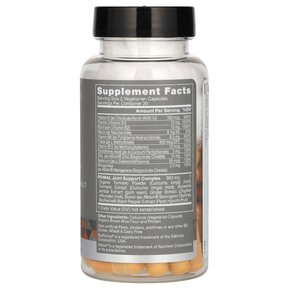 Eu Natural, Primal Move, мультивитамины с куркумой и босвеллией, 60 вегетарианских капсул
