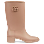 GUCCI Rubber Knee high Boots Women"s Light Brown