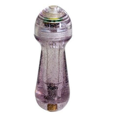 Фиолетовый мини-вибратор с блёстками Gleamer - 11,5 см. (Цвет: фиолетовый)