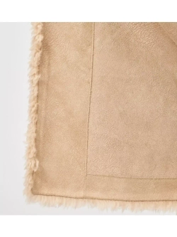 Шуба женская чебурашка тедди эко, бежевая, SilverFox