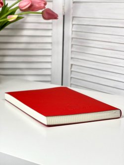 Блокнот А4 200л. (400страниц) в клетку без рамки Красный (К44-875КБР)