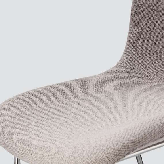 Барный стул Neo Soft 77 см, серый, ножки хром