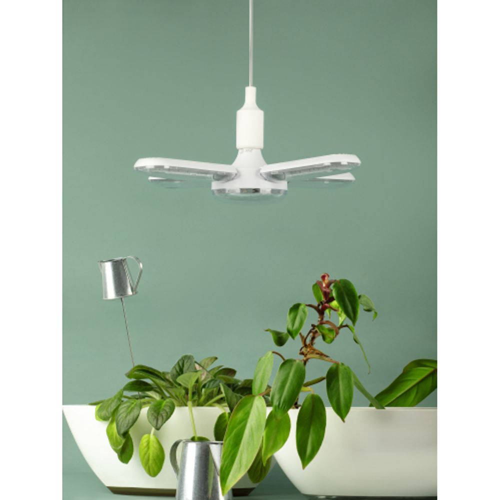 Фитолампа для растений светодиодная ЭРА GREEN LINE ФИТО-65W-PFR-E27-GR 5-ти лепестковая полного спектра 65 Вт Е27