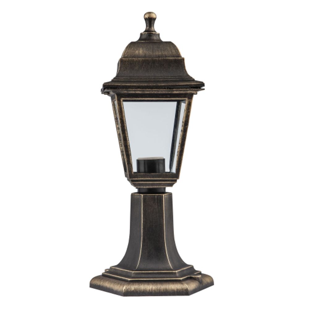 Садово-парковый светильник ЭРА НТУ 04-60-001 Оскар бронза 4 гранный напольный IP44 Е27 max60Вт | Садово-парковые светильники