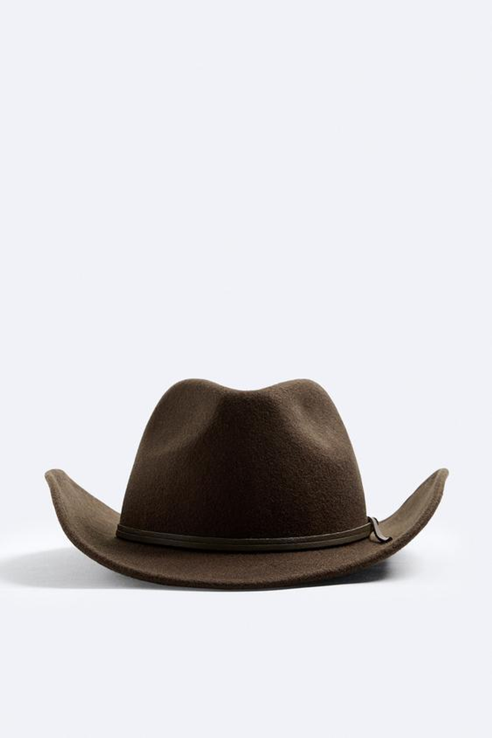 ZARA ШЛЯПА В КОВБОЙСКОМ СТИЛЕ С ЛЕНТОЙ, КОРИЧНЕВЫЙ