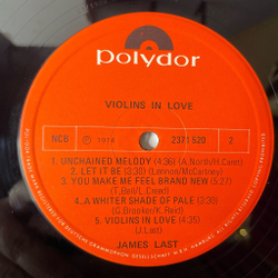 Винтажная виниловая пластинка LP James Last Джеймс Ласт Violins In Love (Germany 1974)