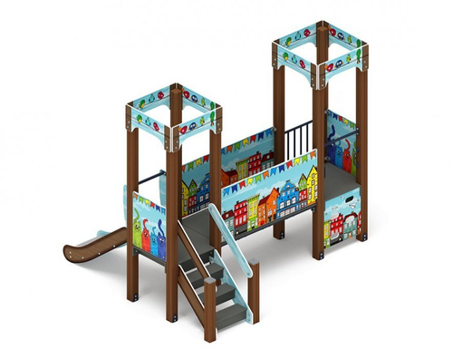 Детский игровой комплекс Королевство (Коты) ДИК 1.15.02-11 H=750