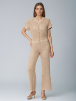 Женские трикотажные брюки бежевые