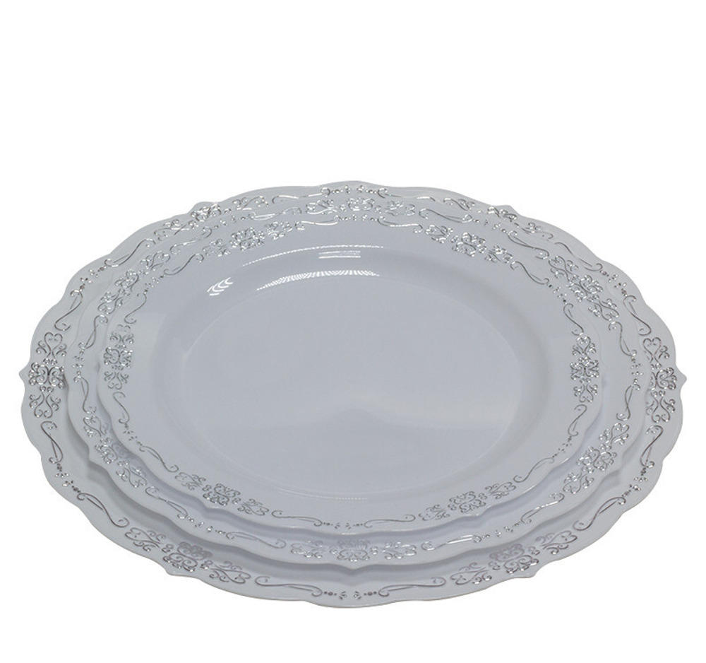 Тарелка Complement пластиковая белая Silver Elegance d=250мм 6 шт/упак