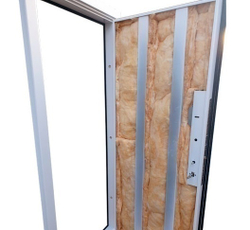 Входная металлическая дверь RеX (РЕКС) 27 Белая шагрень, декоративная вставка нержавейка / ФЛ- 290 Силк сноу