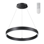 358959 OVER NT22 298 черный Светильник подвесной диммируемый, в комплекте пульт ДУ (2.4G) IP20 LED 3000К~6000К 50W 220V ITER