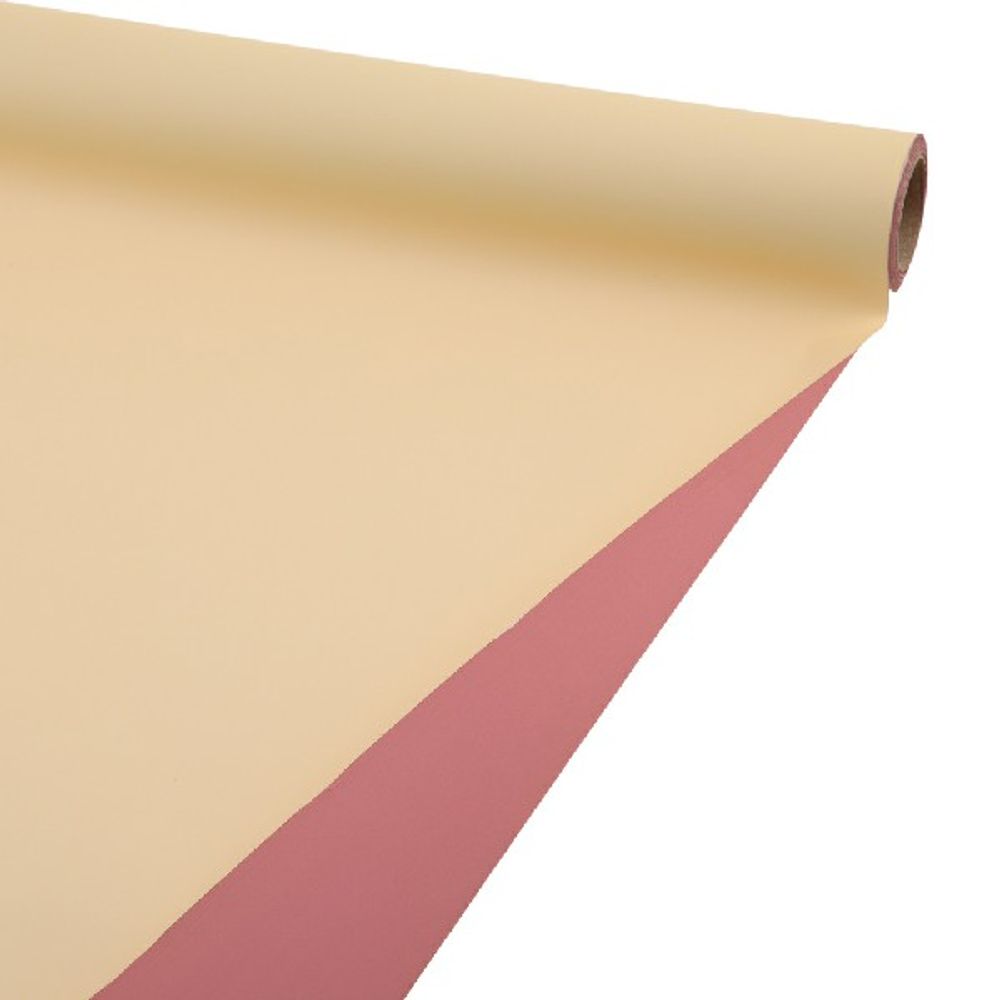 Пленка матовая 2-х сторонняя 57смx10м 63mic (Персиковый-розовый)