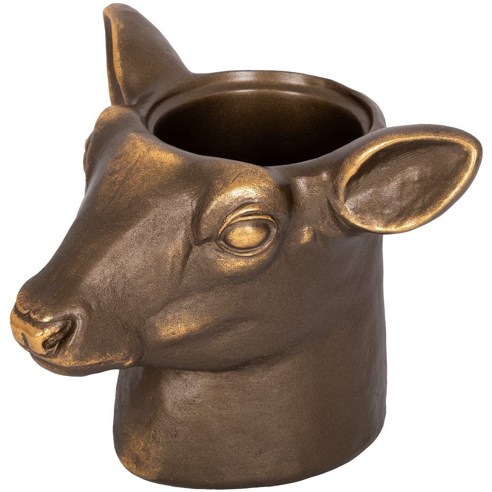 Статуэтка кашпо Олень Эклер Бронза