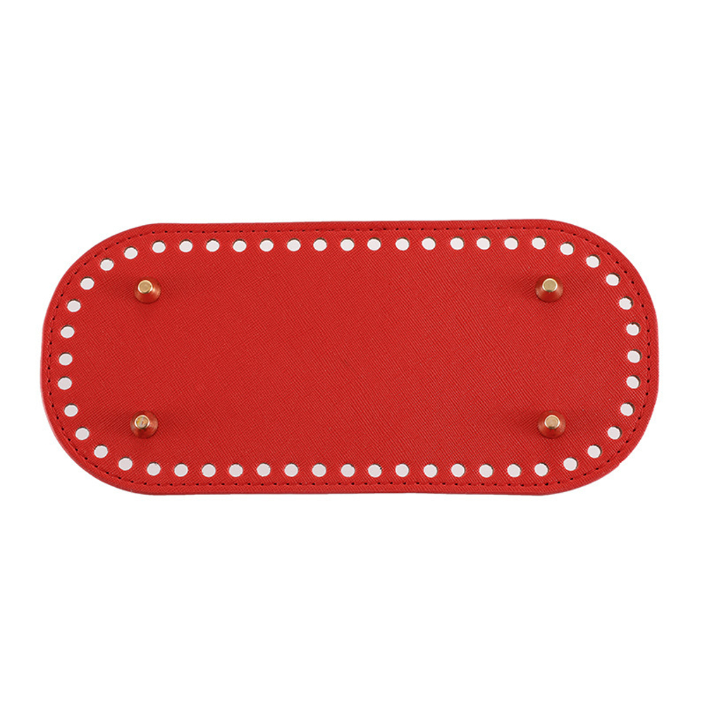 Донышко для сумки и корзинки (овал 10 *22 см, цвет ярко-красный)/ основание для вязаных крючком сумок