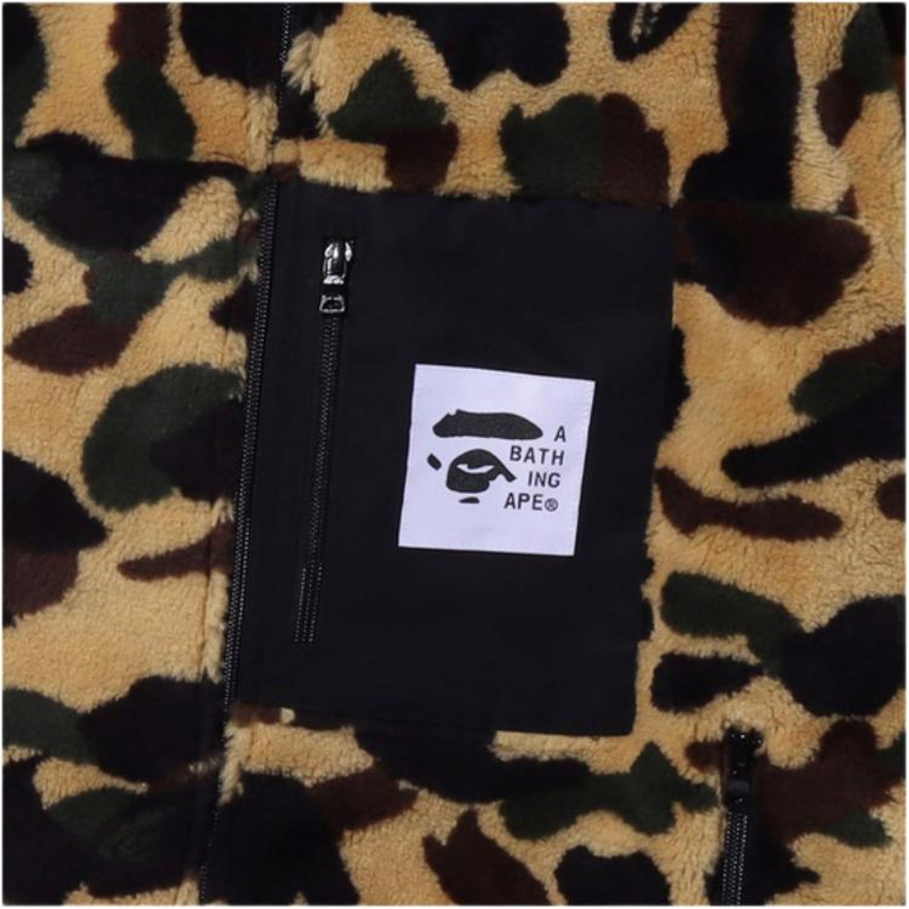 A Bathing Ape 1st Camo Boa Куртка Fw21 желтый
