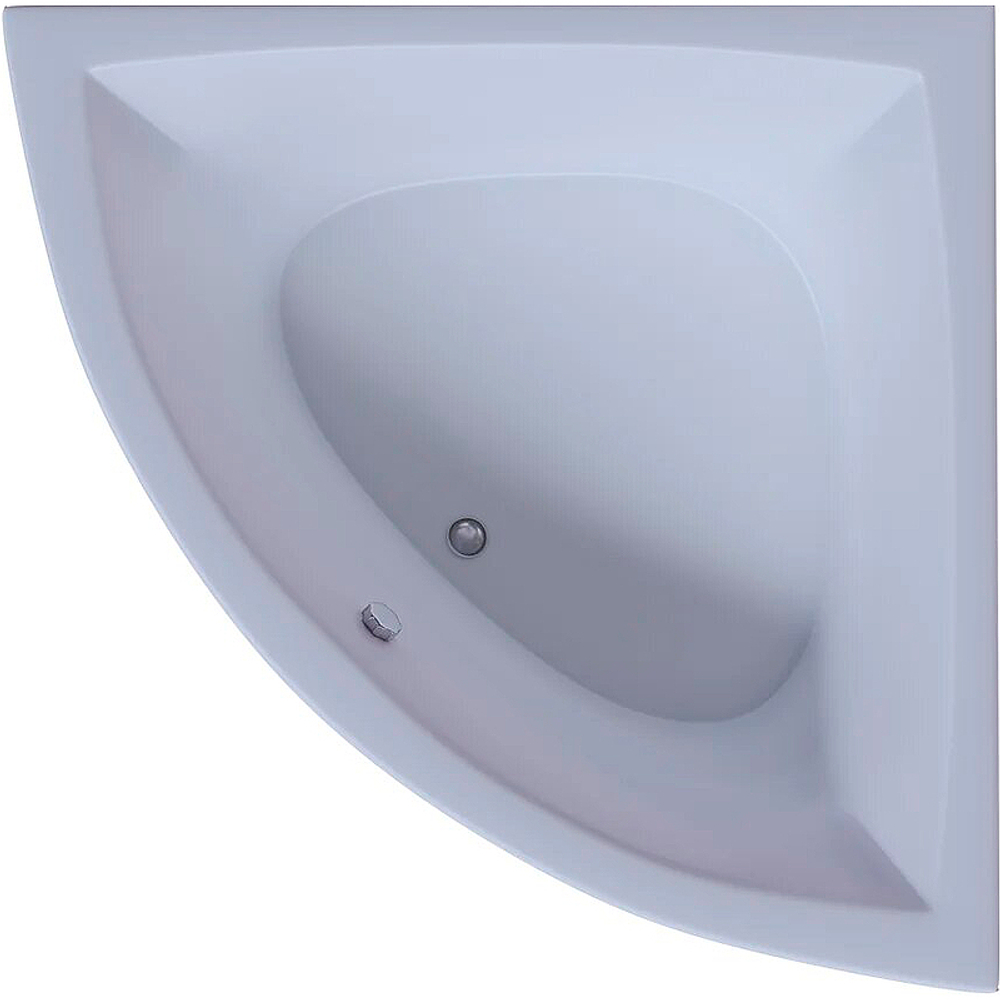 Акриловая ванна Aquatek (Акватек) Юпитер 150х150, с каркасом, с фронтальной панелью, со сливом-переливом