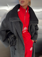 Пальто из шерсти в комплекте с жилетом